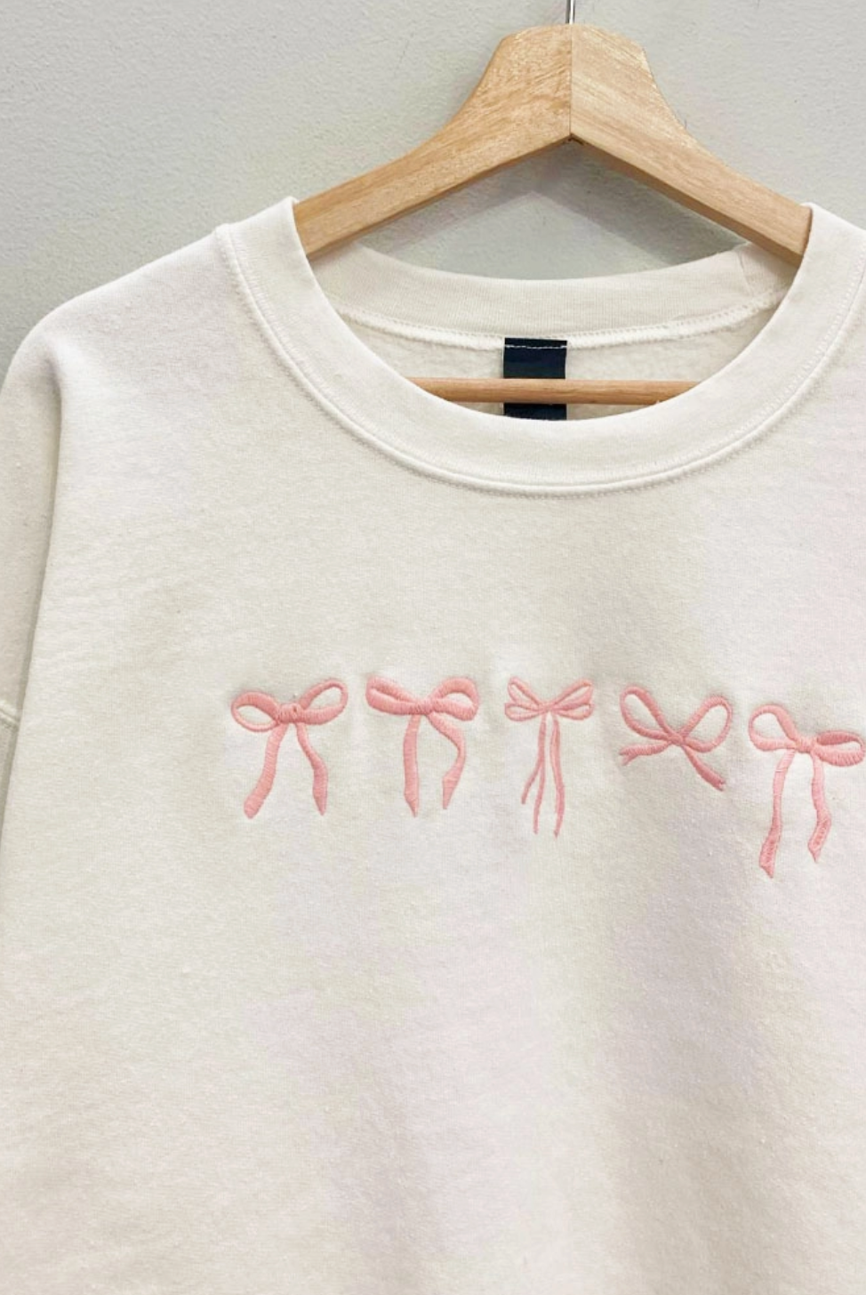 Pink Embroidered Bows