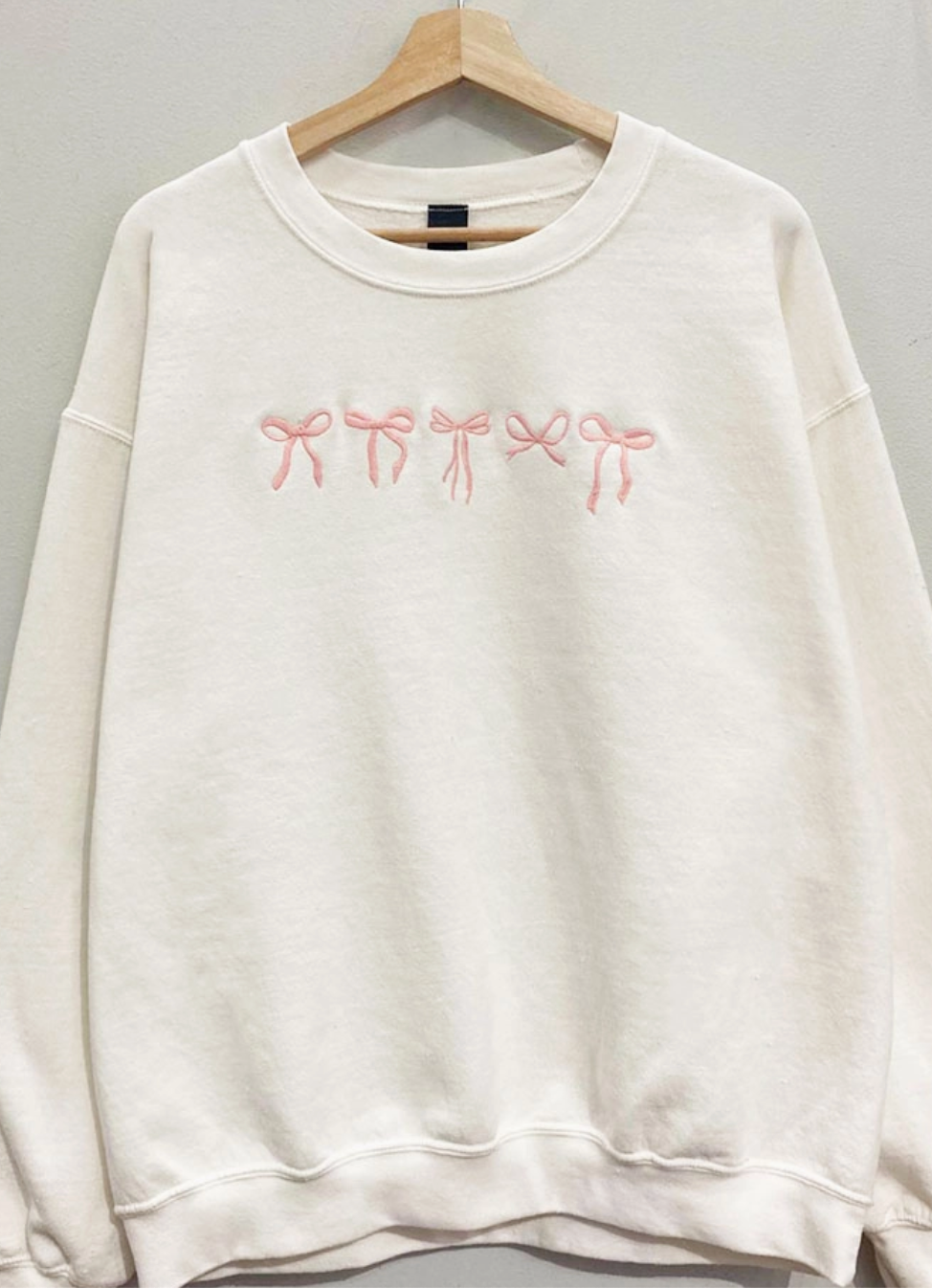 Pink Embroidered Bows
