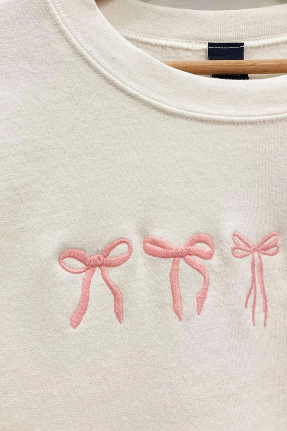 Pink Embroidered Bows