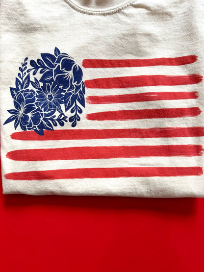 Floral Flag Tee